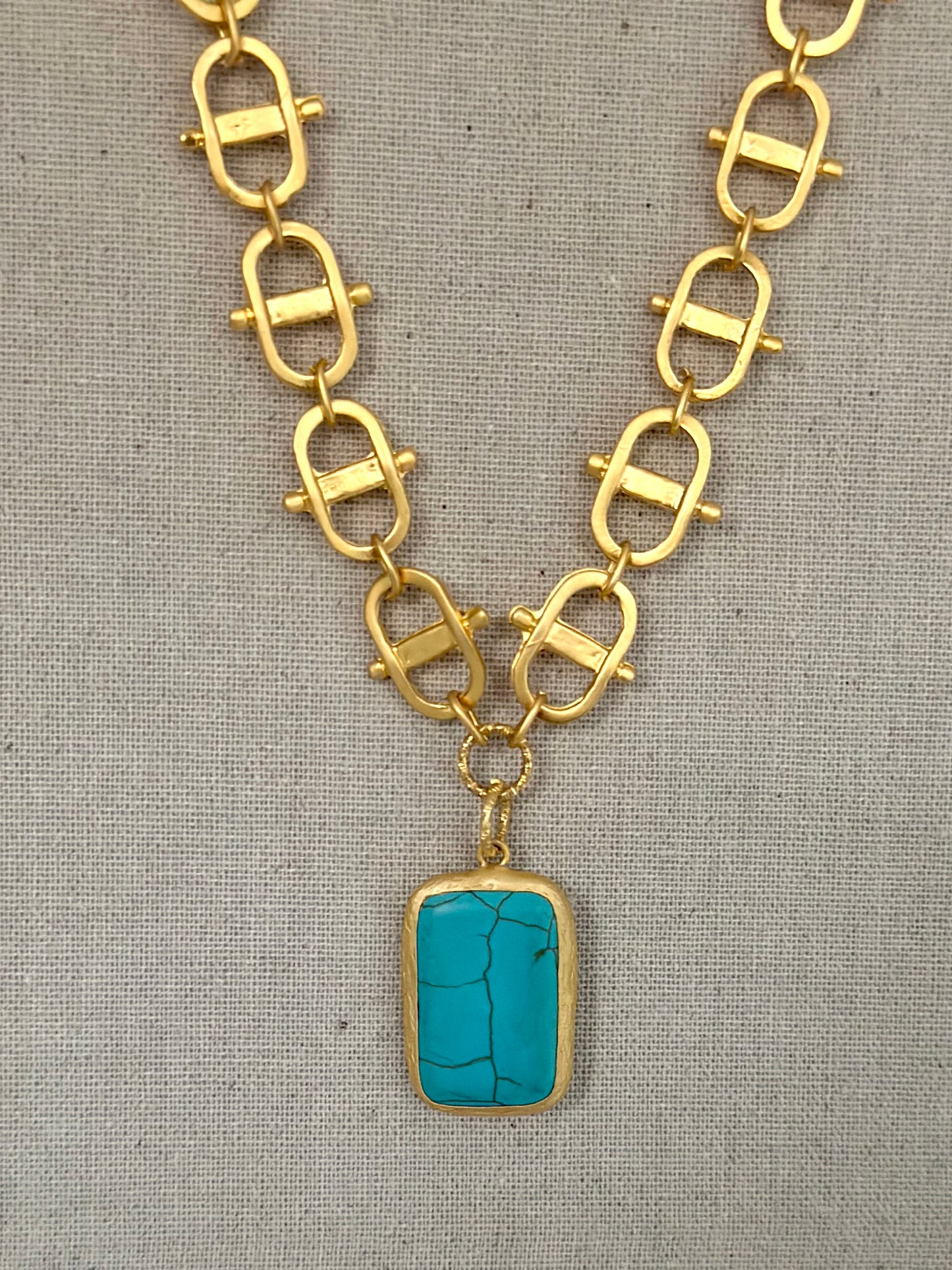 Dana turquoise pendant (rectangle) necklace