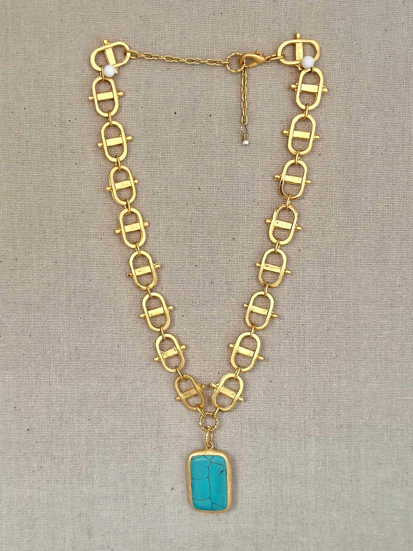 Dana turquoise pendant (rectangle) necklace