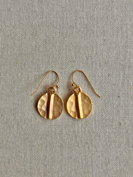 Matte gold earrings