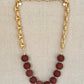 Lee necklace in red matte jasper