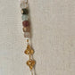 Side slip clasp colorful quartz and freshwater pearl necklace (one of a kind) with sterling silver and 14kt gold