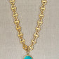 Dana turquoise pendant (circle) necklace