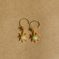 Opal star earrings with 22kt gold
