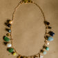 Color block necklace with 22kt gold