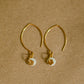 Floral earrings on 14kt gold and sterling wires in blue or cream