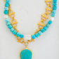 Dana turquoise pendant (circle) necklace