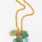 Green jade patchwork necklace