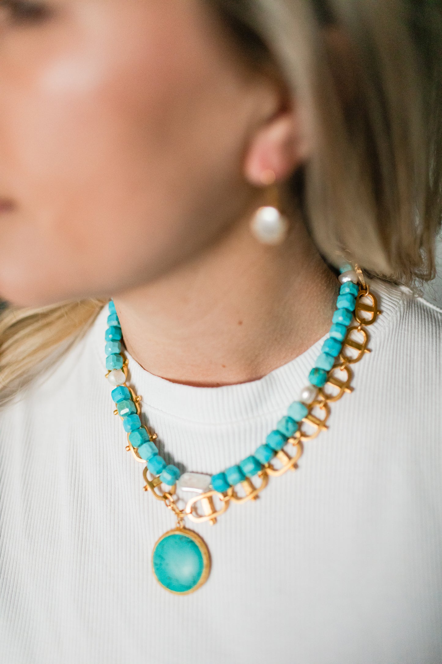 Jane necklace in turquoise