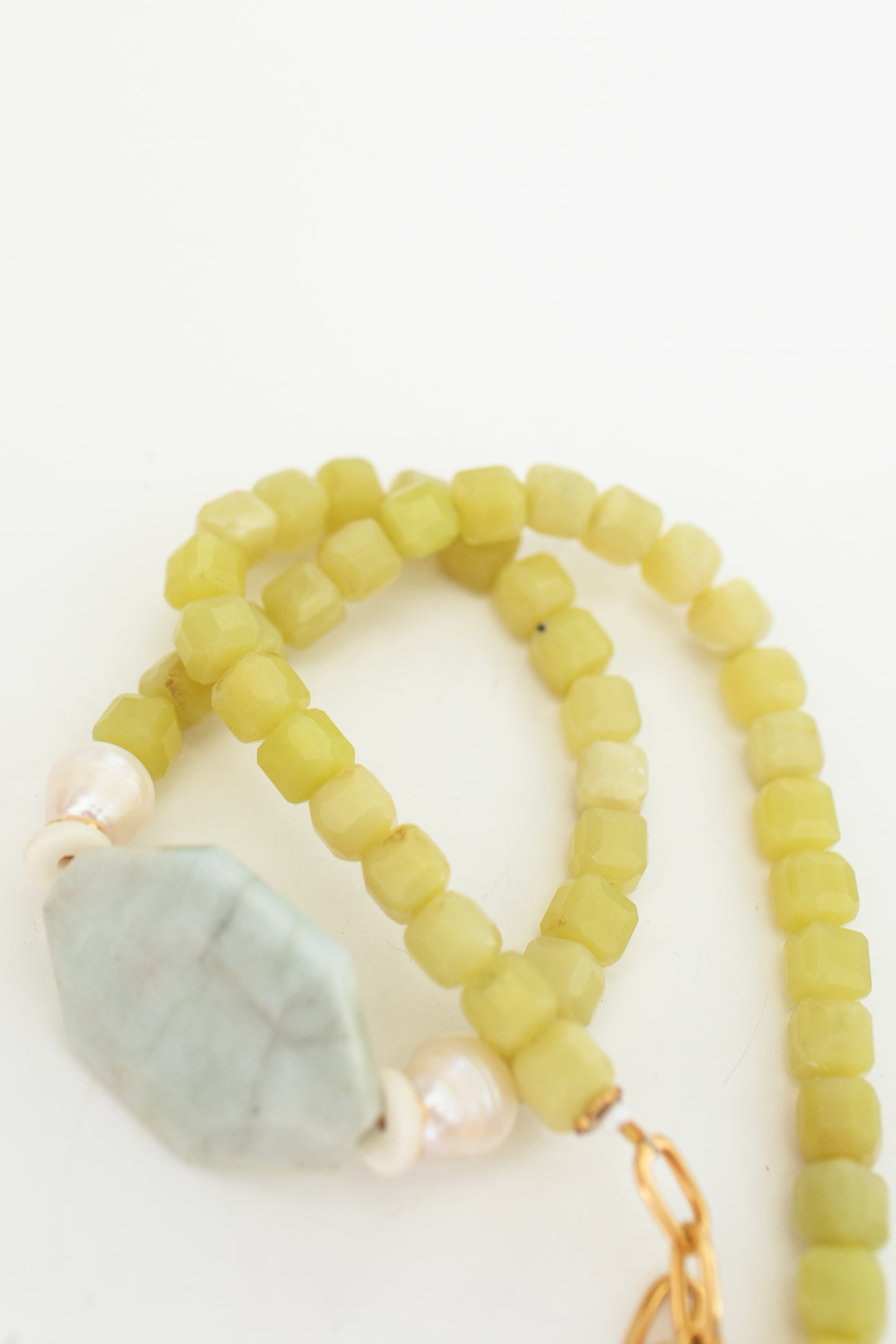 Leslie necklace in Lime Jade